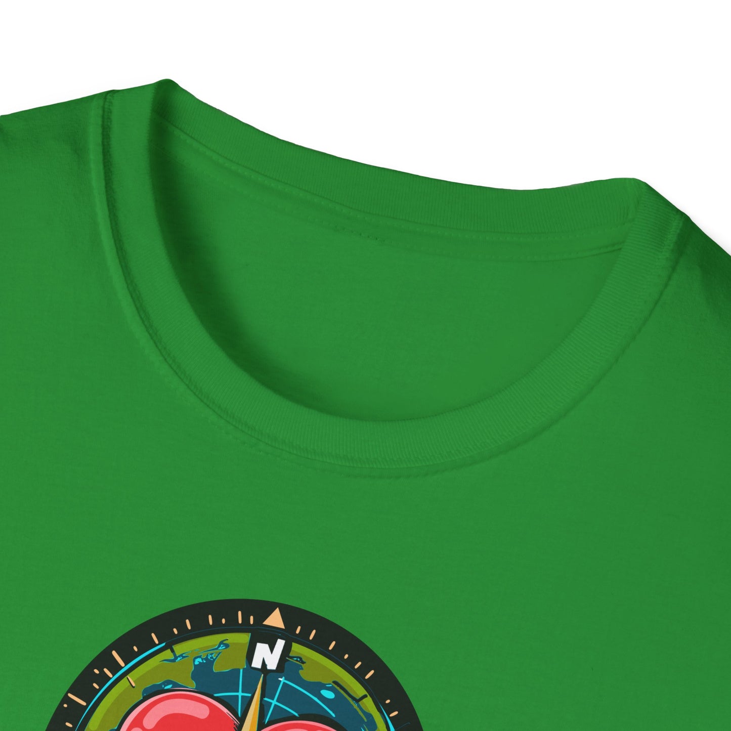 True North VBS Uplifting Compass Front Only Unisex Softstyle T-Shirt - My Heart Points to Jesus!