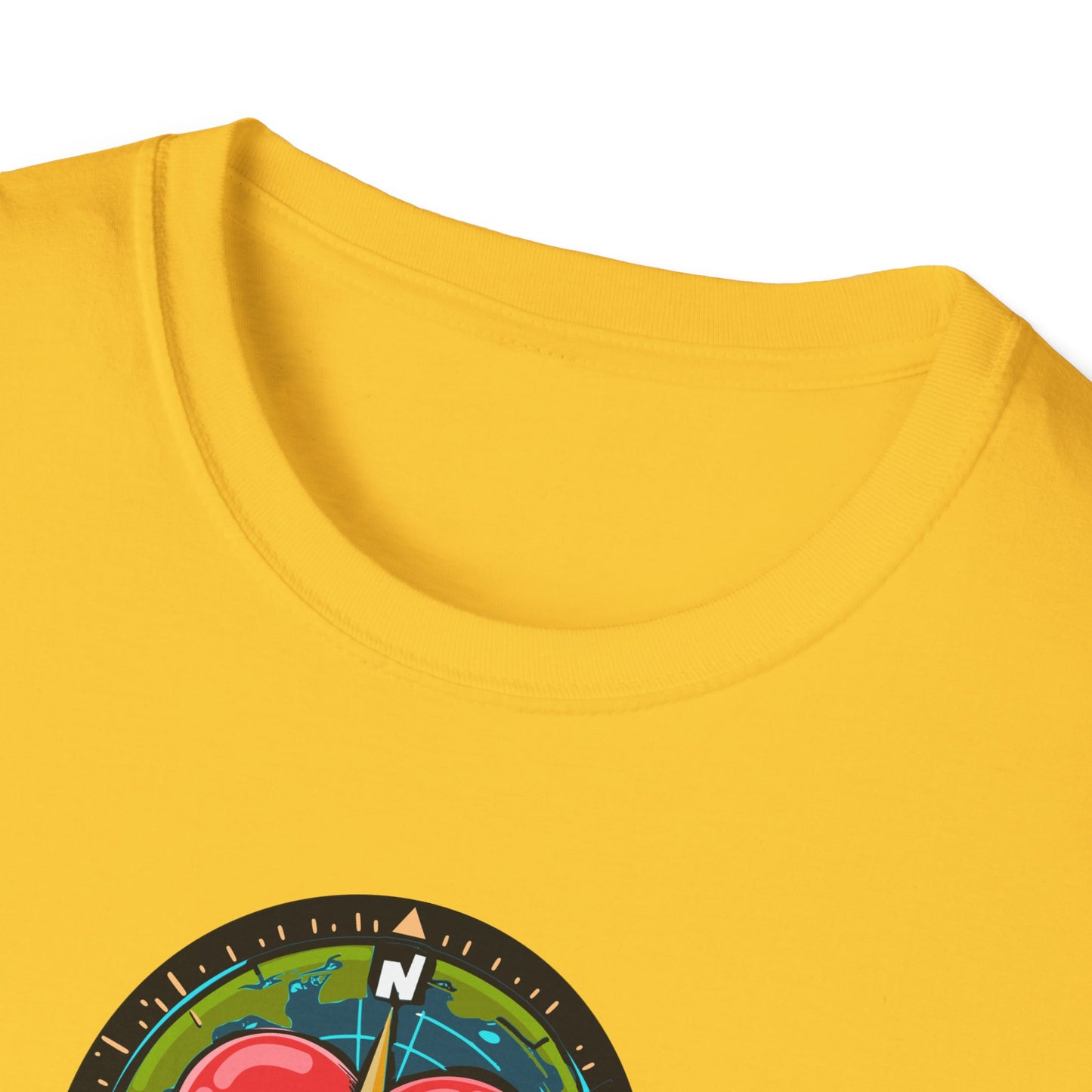 True North VBS Uplifting Compass Front Only Unisex Softstyle T-Shirt - My Heart Points to Jesus!