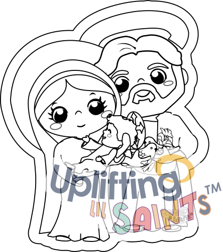 Holy Family DIGITAL DOWNLOAD UpliftingLilSaints Sacred Family