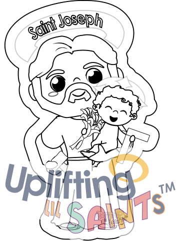 Saint Joseph DIGITAL DOWNLOAD UpliftingLilSaints Saint Joseph