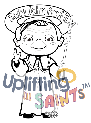 Saint John Paul II DIGITAL DOWNLOAD UpliftingLilSaints