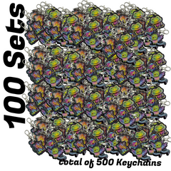 VBS Rainforest Buddies Pop Art Keychain – 100 Keychain Sets Bundle / Engraved Logo or note