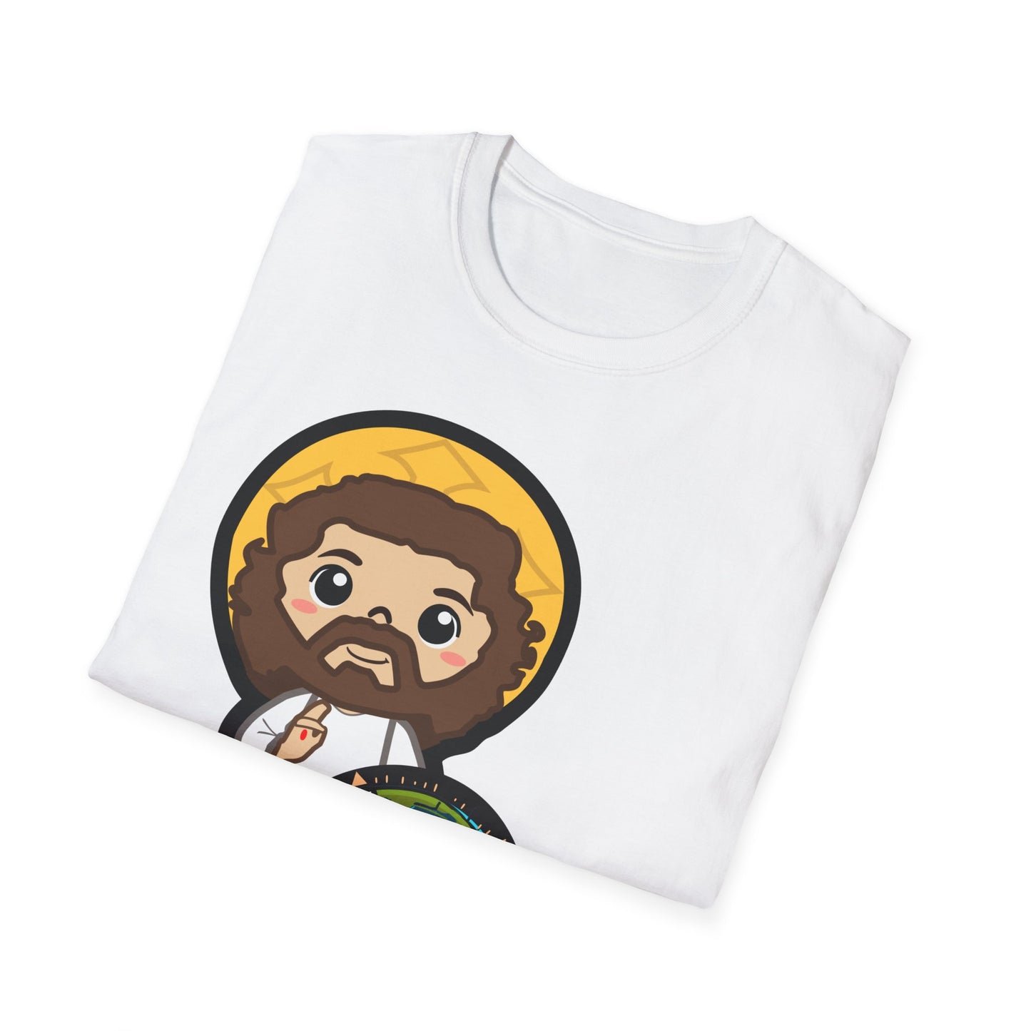 True North VBS Uplifitng Lil Jesus with Compass Unisex Softstyle T-Shirt - My Heart Points to Jesus!