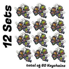 VBS Rainforest Buddies Pop Art Keychain – 12 Keychain Sets Bundle / Engraved Logo or note