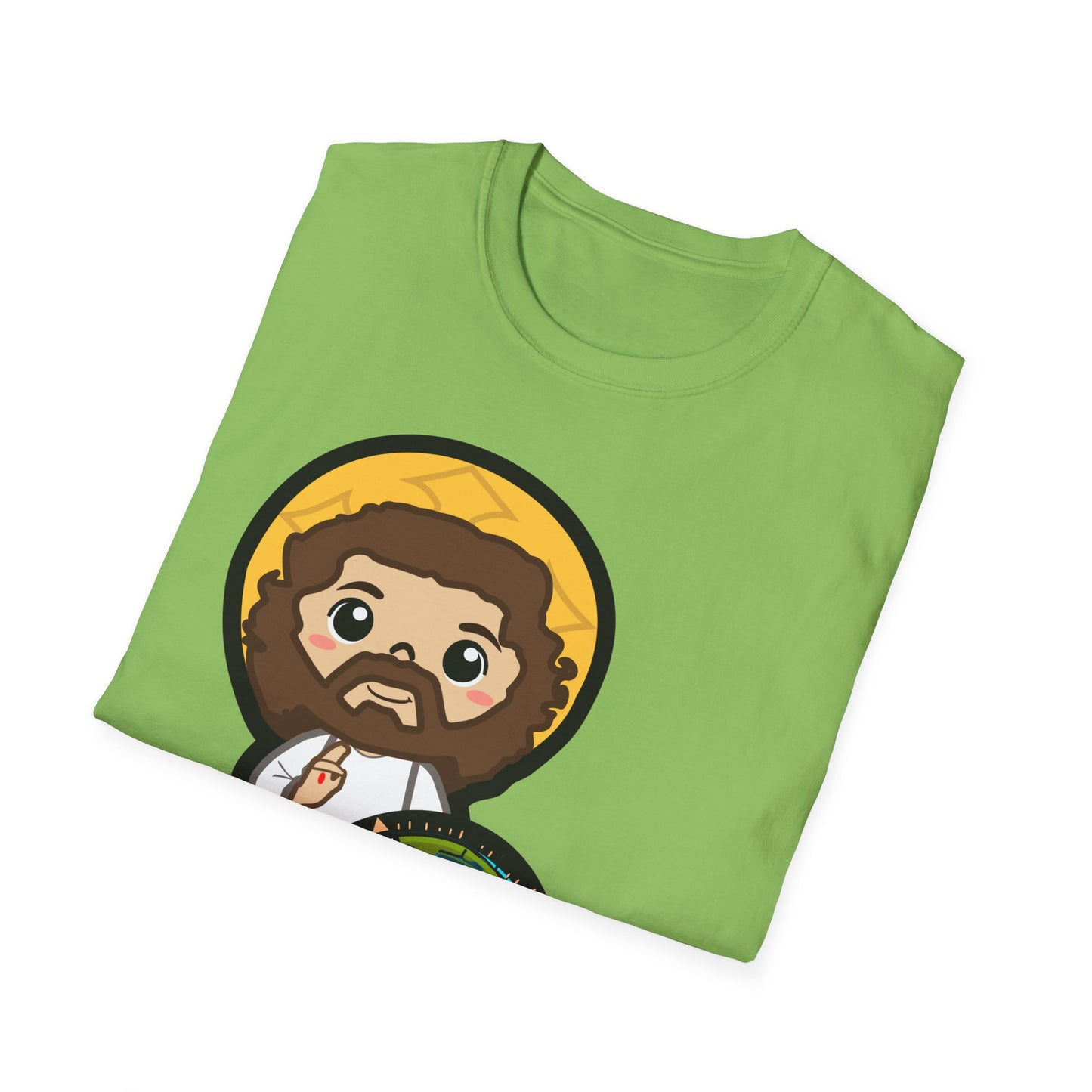 True North VBS Uplifitng Lil Jesus with Compass Unisex Softstyle T-Shirt - My Heart Points to Jesus!