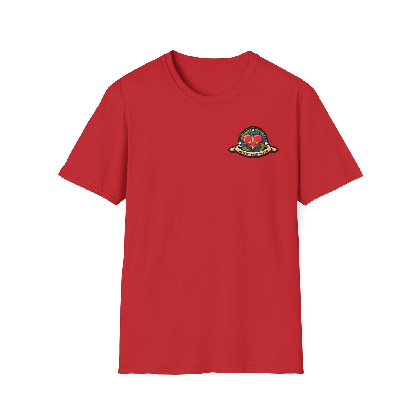 True North VBS Uplifitng Compass Unisex Softstyle T-Shirt - My Heart Points to Jesus!