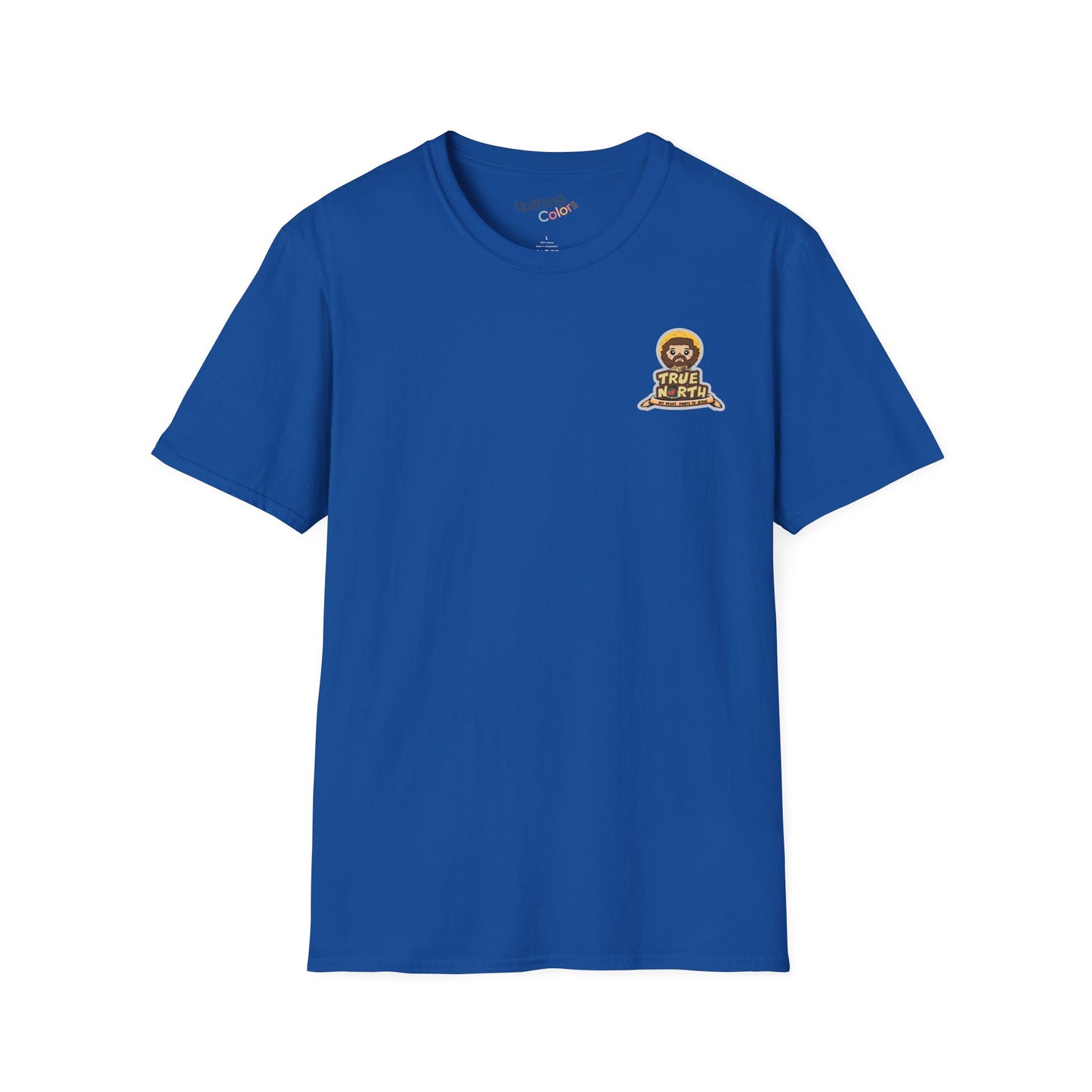 Uplifting Lil Jesus Explorer True North Unisex Softstyle T-Shirt - Adventure Awaits!