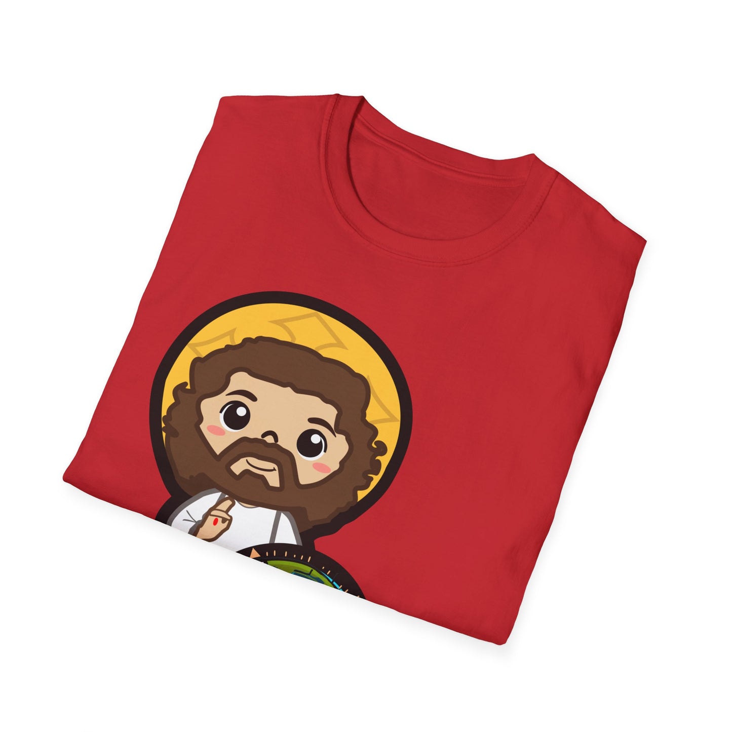 True North VBS Uplifitng Lil Jesus with Compass Unisex Softstyle T-Shirt - My Heart Points to Jesus!