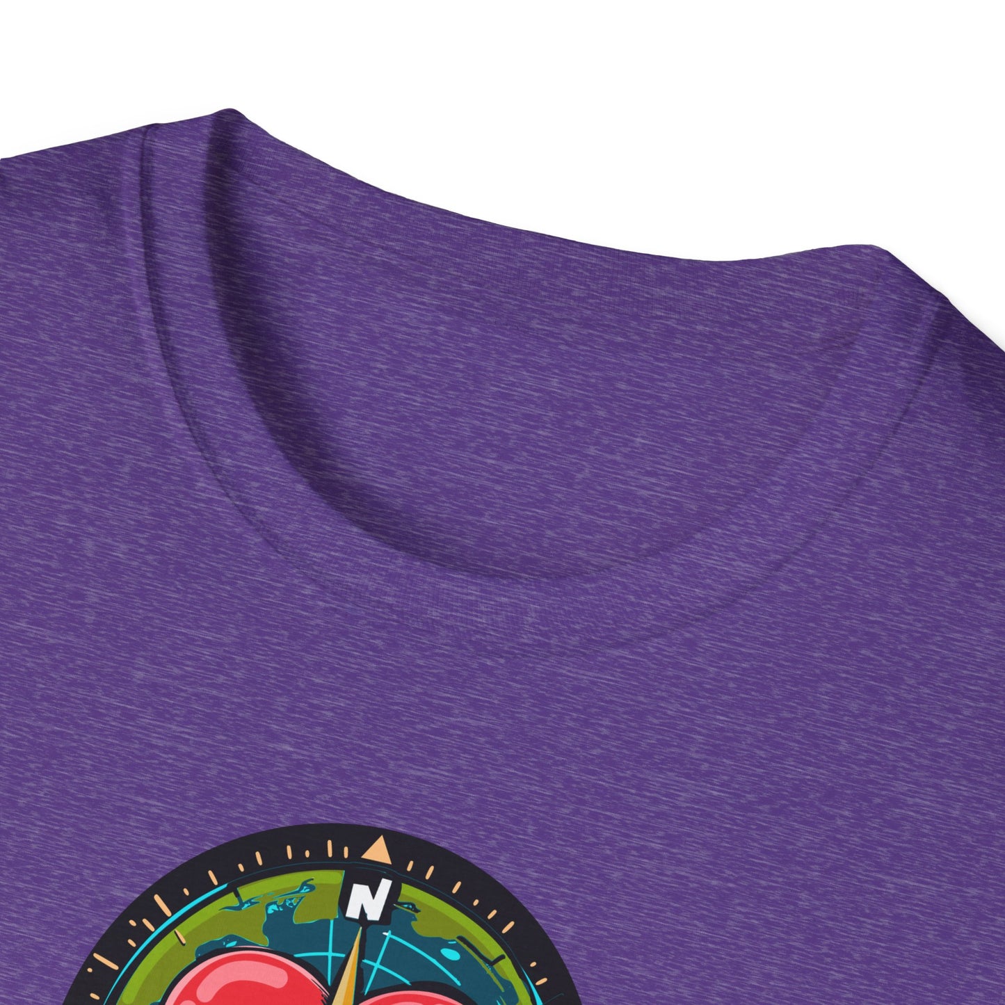 True North VBS Uplifting Compass Front Only Unisex Softstyle T-Shirt - My Heart Points to Jesus!
