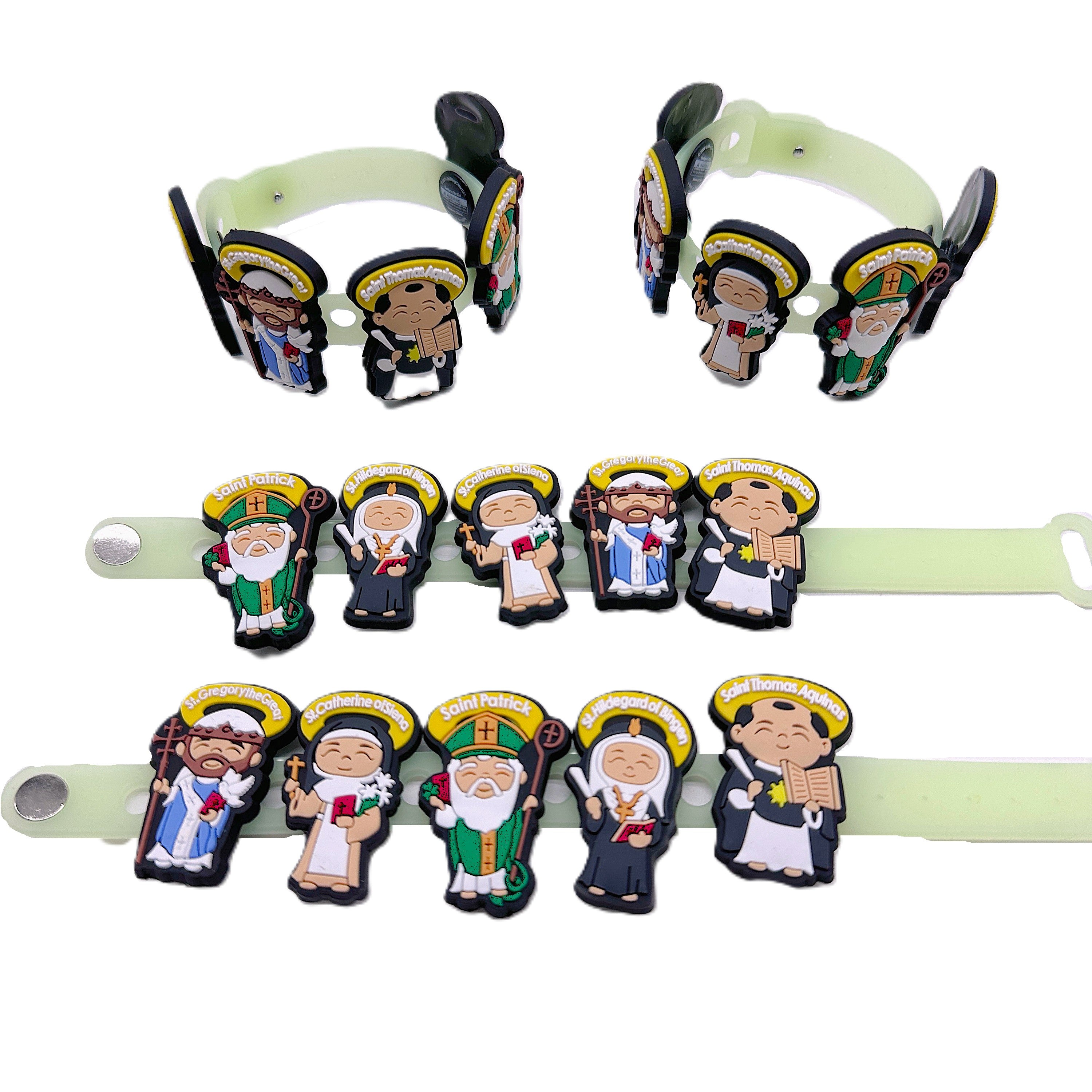 VBS Bracelet perfect for Rainforest Falls. Crocs Style Bracelete.  Soft touch PVC Charms and Silicone Bracelet featuring Uplifitng Lil Saints