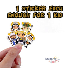 VBS Rainforest Falls Cutest Uplifting Lil Saints Pack VBS – 1 sticker each Character