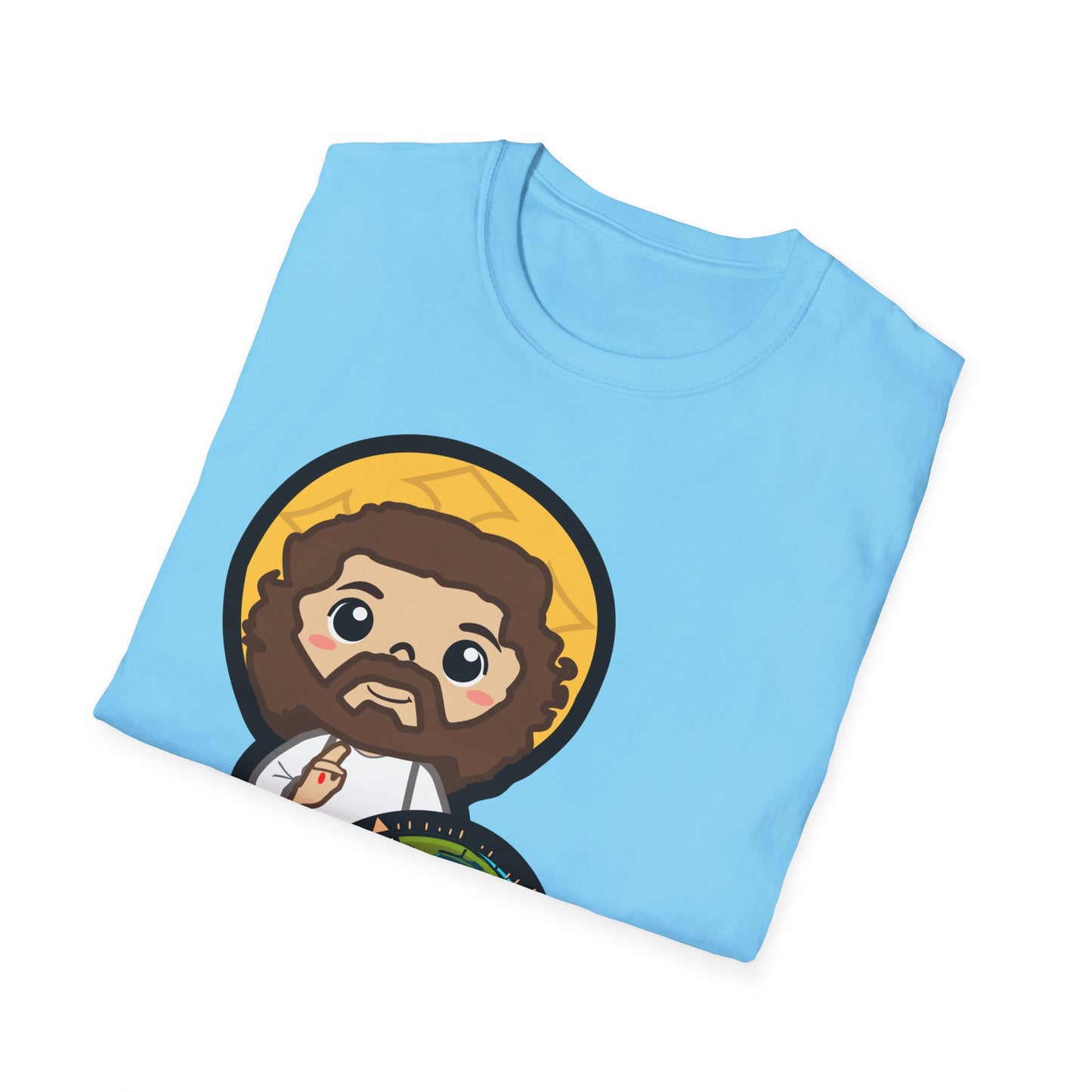 True North VBS Uplifitng Lil Jesus with Compass Unisex Softstyle T-Shirt - My Heart Points to Jesus!