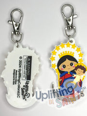 Uplifting Lil Saints Large Soft PVC Keychain – Mary w baby Jesus
