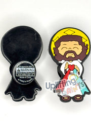 Collectible Shoe Charm.  Soft touch Uplifting Lil Saints PVC shoe charm – Jesus