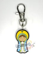 Uplifting Lil Saint Keychain.  Soft PVC Small Keychain