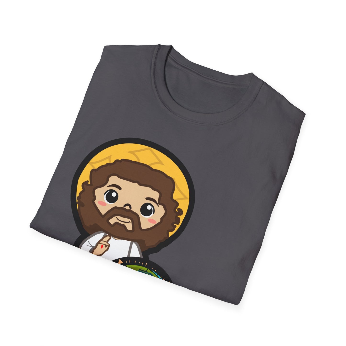 True North VBS Uplifitng Lil Jesus with Compass Unisex Softstyle T-Shirt - My Heart Points to Jesus!