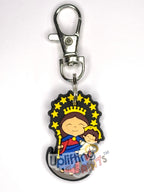 Uplifting Lil Saint Keychain.  Soft PVC Small Keychain