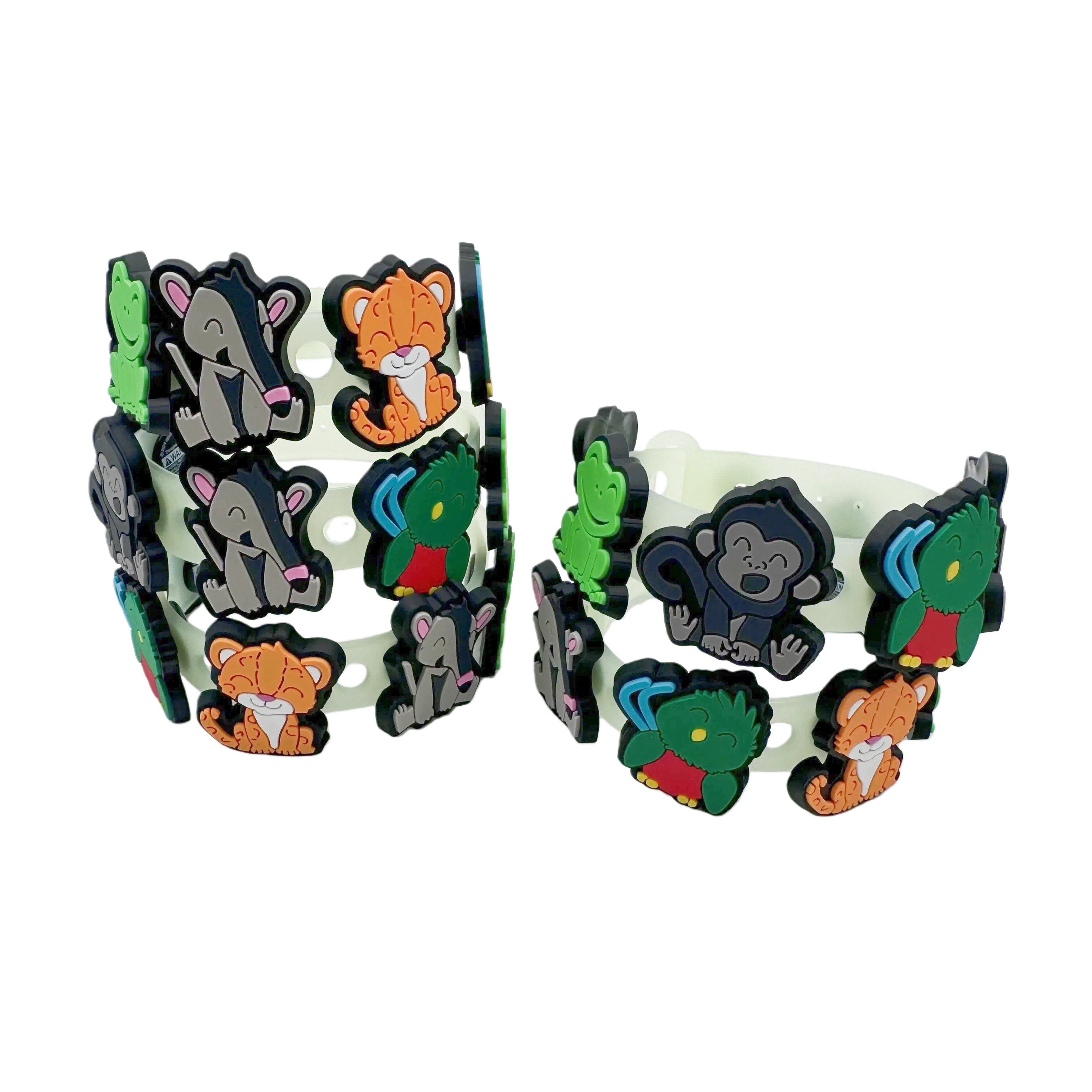 VBS Bracelet perfect for Rainforest Falls. Crocs Style Bracelete.  Soft touch PVC Charms and Silicone Bracelet