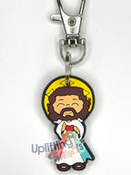 Uplifting Lil Saint Keychain.  Soft PVC Small Keychain