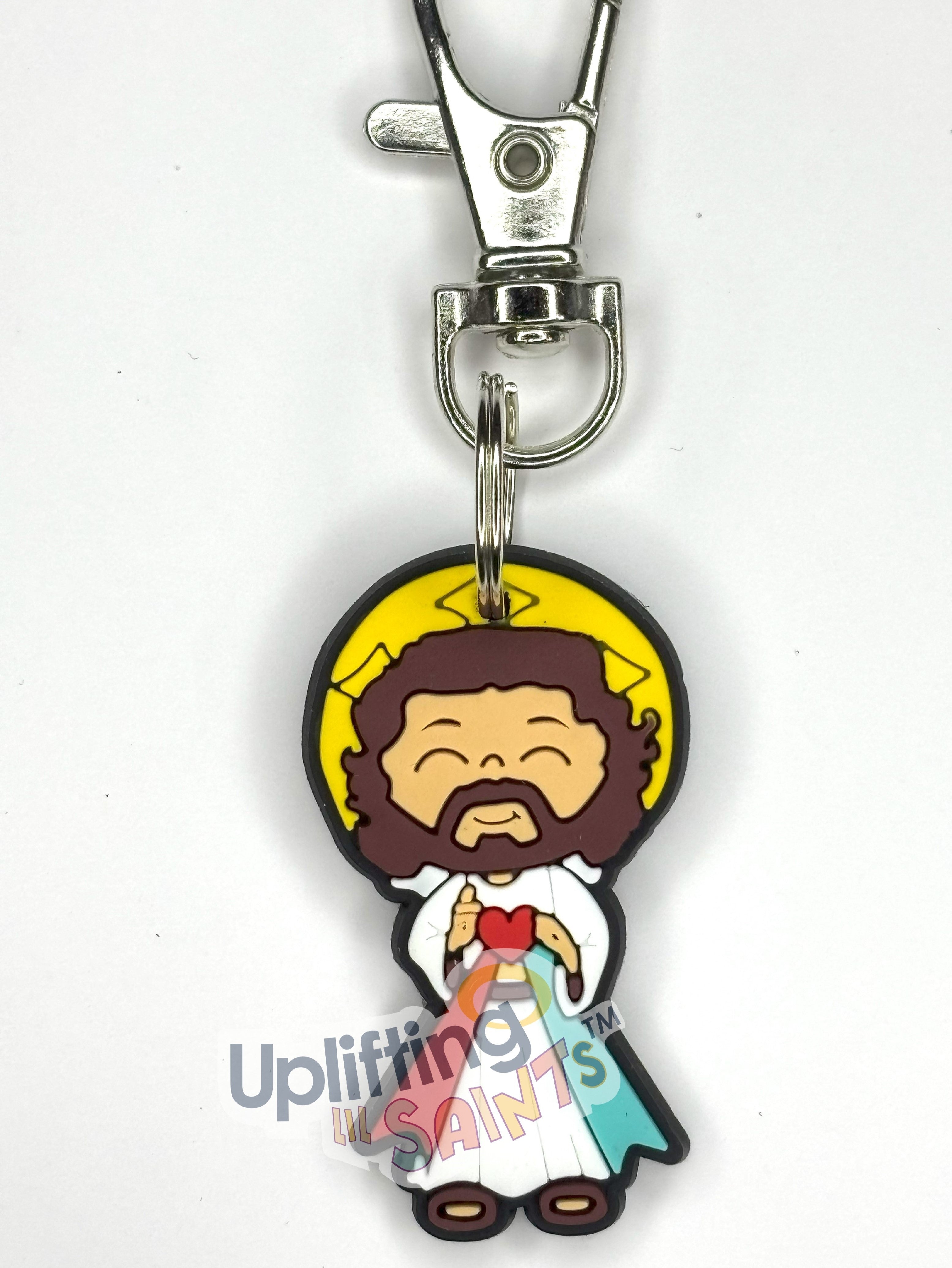 Uplifting Lil Saint Keychain.  Soft PVC Small Keychain