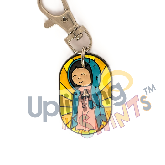 Collectible Uplifting Lil Saint Key Chain.  Soft PVC Small Key Chain