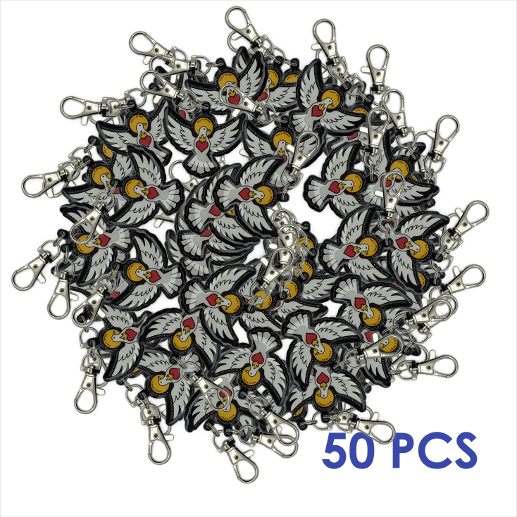 Uplifting Lil Holy Spirit KeyChain.  Acrylic and Resine Small Key Chain