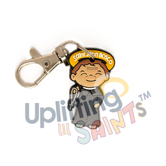 Uplifting Lil Saint Keychain.  Soft PVC Small Keychain – Saint John Bosco