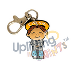 Uplifting Lil Saint Keychain.  Soft PVC Small Keychain