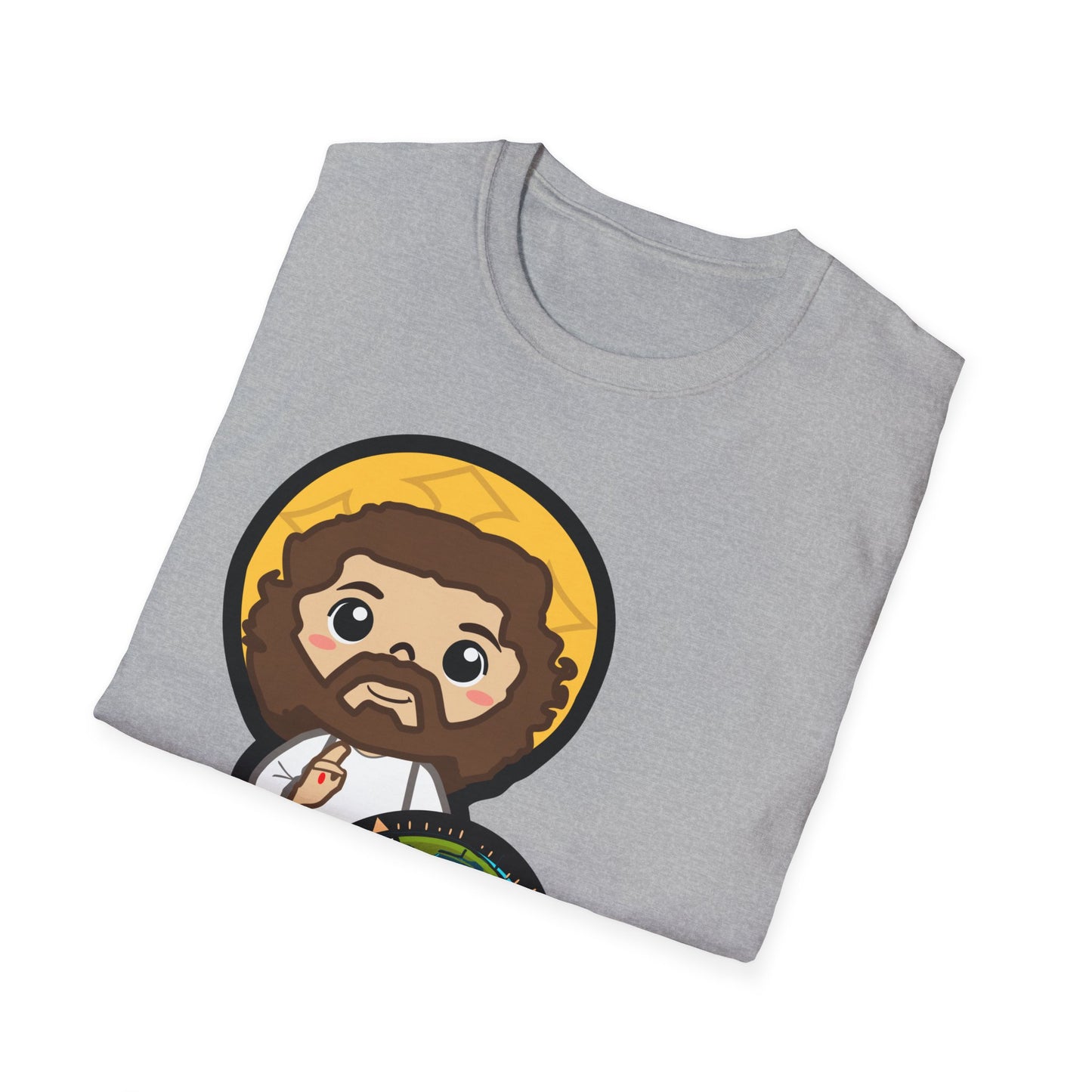 True North VBS Uplifitng Lil Jesus with Compass Unisex Softstyle T-Shirt - My Heart Points to Jesus!