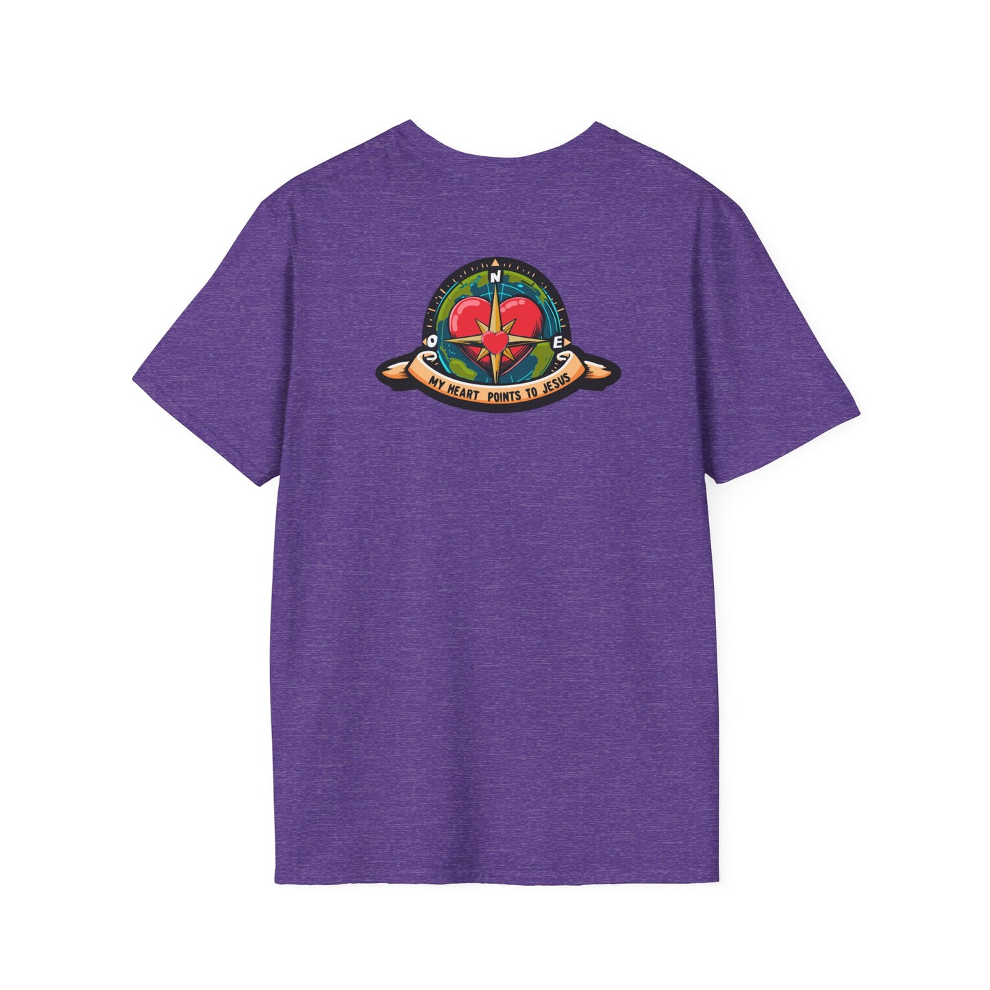 True North VBS Uplifitng Compass Unisex Softstyle T-Shirt - My Heart Points to Jesus!