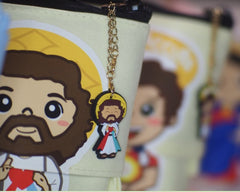 Telescopic Pencil bag canvas with Zipper, Uplifting Lil – Jesus with Lil Keychain
