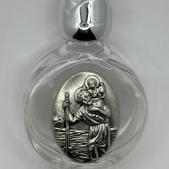 Uplifting Holy water Glass bottle with Charm 15ml – Medal Saint Christopher