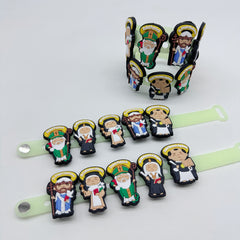 VBS Wristband Bracelet Sample.  Select your VBS Theme – RainForest Uplifting Lil Saints / White