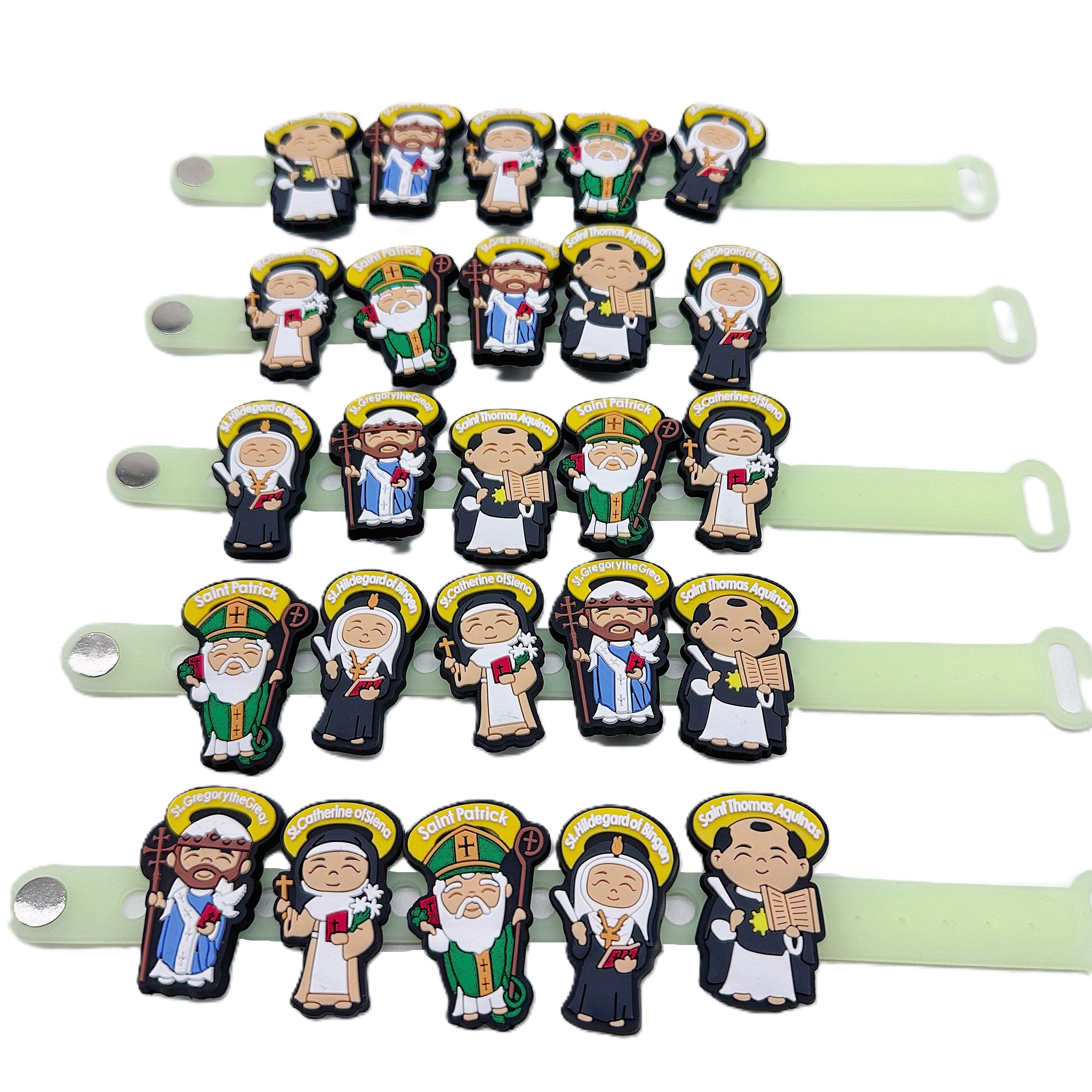 VBS Bracelet perfect for Rainforest Falls. Crocs Style Bracelete.  Soft touch PVC Charms and Silicone Bracelet featuring Uplifitng Lil Saints