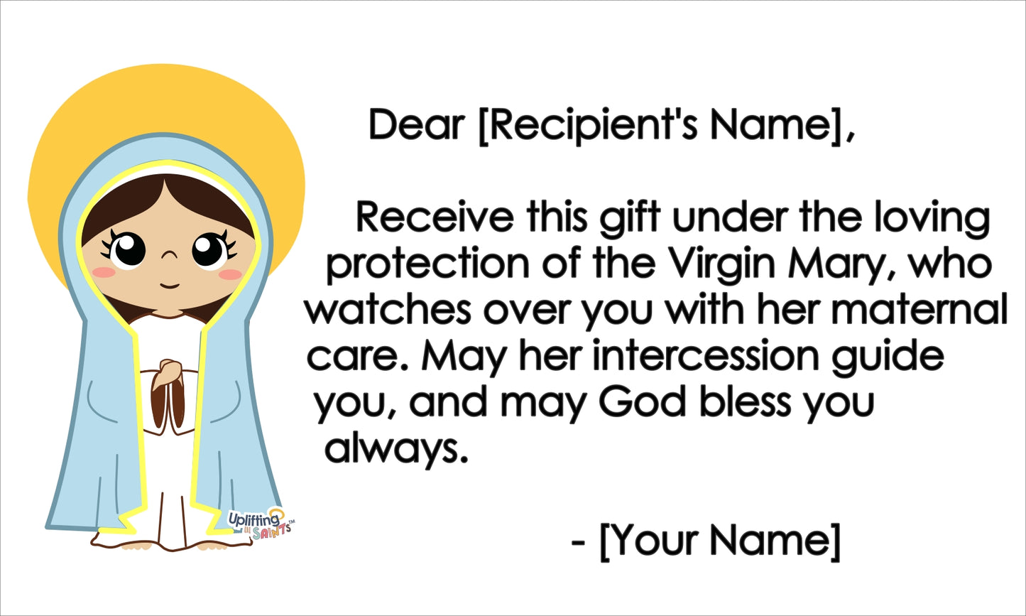 Personalized extra cute Gift Box: Virgin Mary or Jesus Collection for First Communion, Confirmation, or Baptism