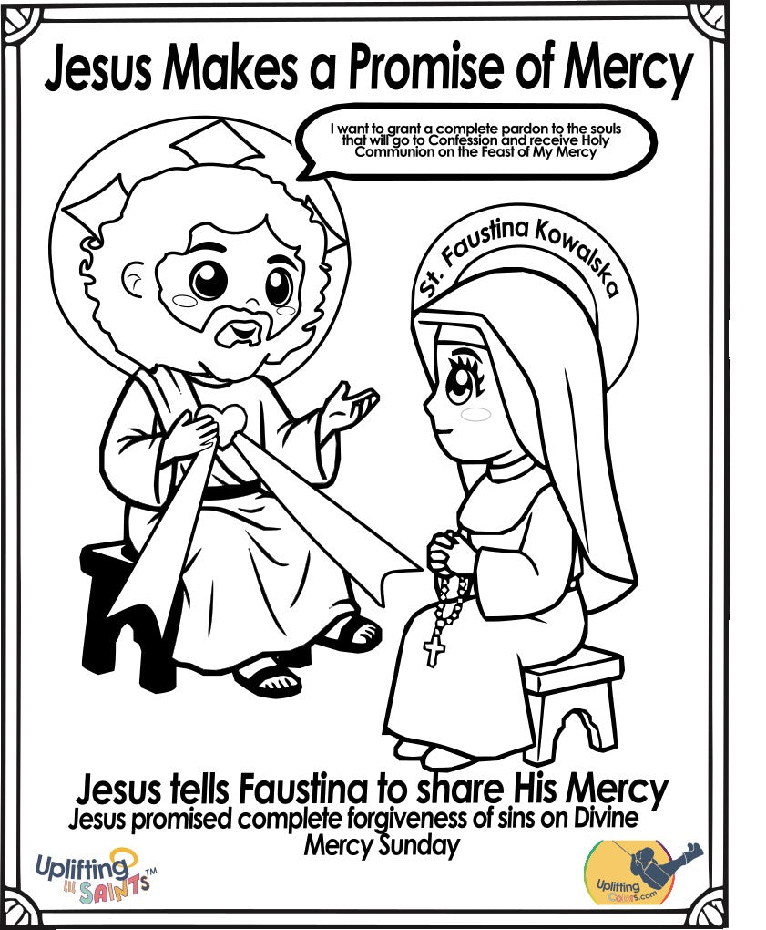 Feast of Divine Mercy Coloring Pages DIGITAL DOWNLOAD