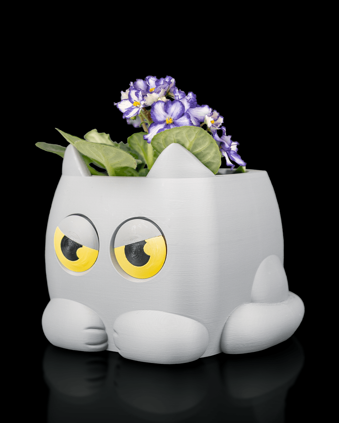 Uplifting Grumpy Kitty Planter