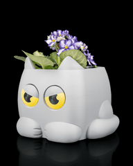 Uplifting Grumpy Kitty Planter