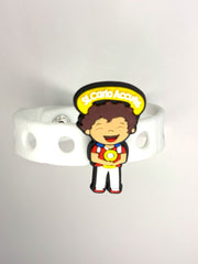 Uplifting Lil Saint Carlo Acutis Crocs Style Bracelete.  Soft touch PVC Charms and Silicone Bracelet