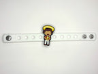Uplifting Lil Saint Carlo Acutis Crocs Style Bracelete.  Soft touch PVC Charms and Silicone Bracelet