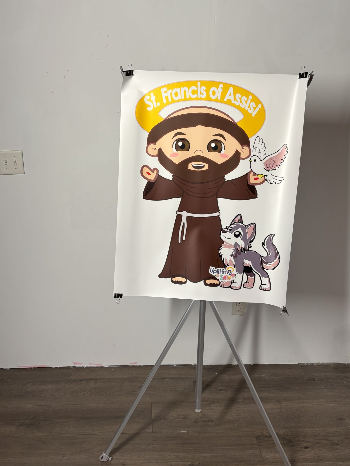 Uplifting Lil Saints Catholic Saint Print Poster 3ft tall