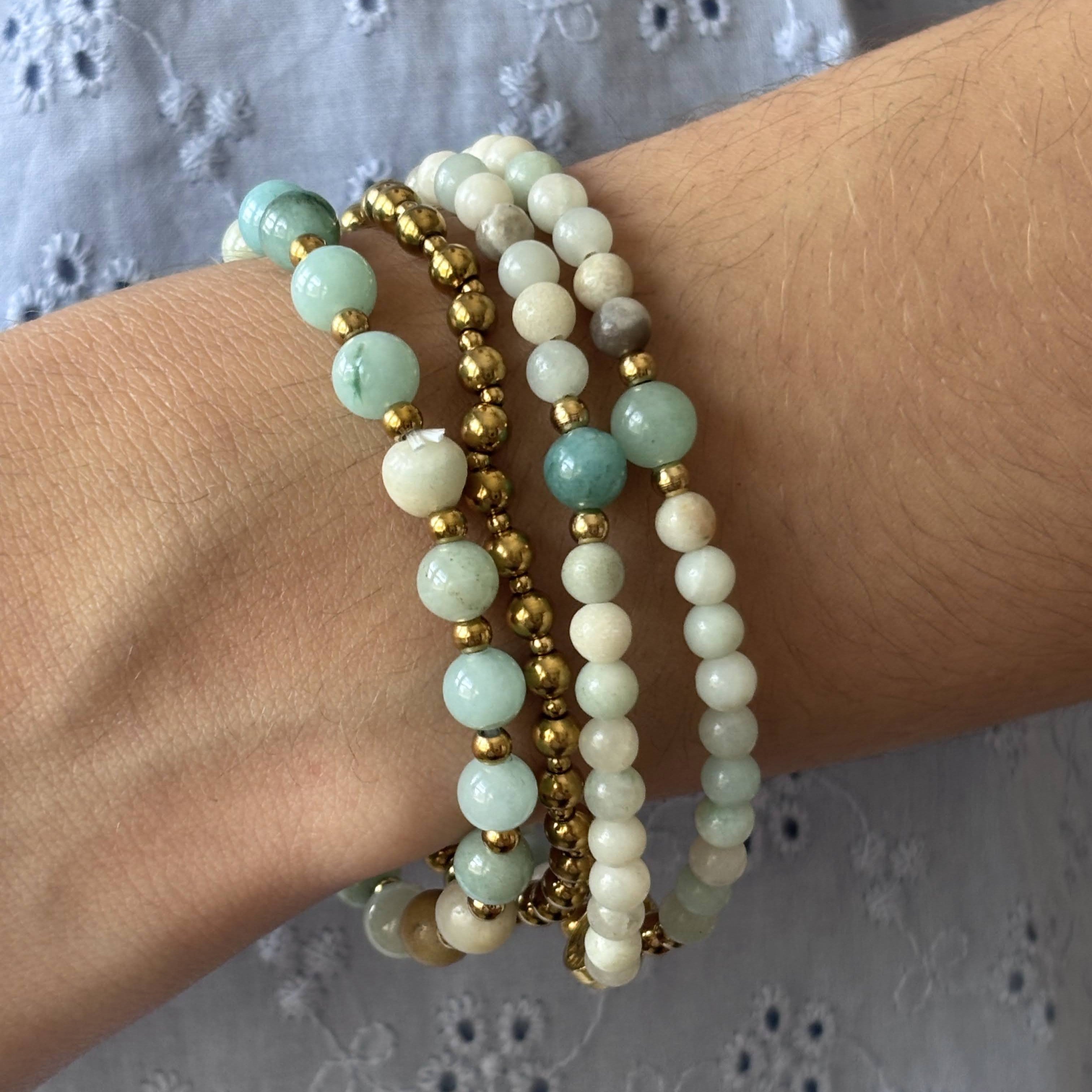 Rosary Bracelet with Natural Gemstone and Secure Magnetic Clasp, Perfect Gift for First Communion, Confirmation, and Sacraments