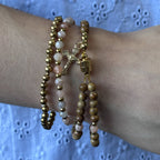 Rosary Bracelet with Natural Gemstone and Secure Magnetic Clasp, Perfect Gift for First Communion, Confirmation, and Sacraments