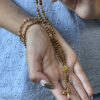 Rosary Bracelet with Natural Gemstone and Secure Magnetic Clasp, Perfect Gift for First Communion, Confirmation, and Sacraments