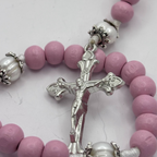 Rosewood Blessings Rosary with Miraculous Heart Medal and Crucifix