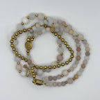 Rosary Bracelet with Natural Gemstone and Secure Magnetic Clasp, Perfect Gift for First Communion, Confirmation, and Sacraments