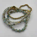 Rosary Bracelet with Natural Gemstone and Secure Magnetic Clasp, Perfect Gift for First Communion, Confirmation, and Sacraments