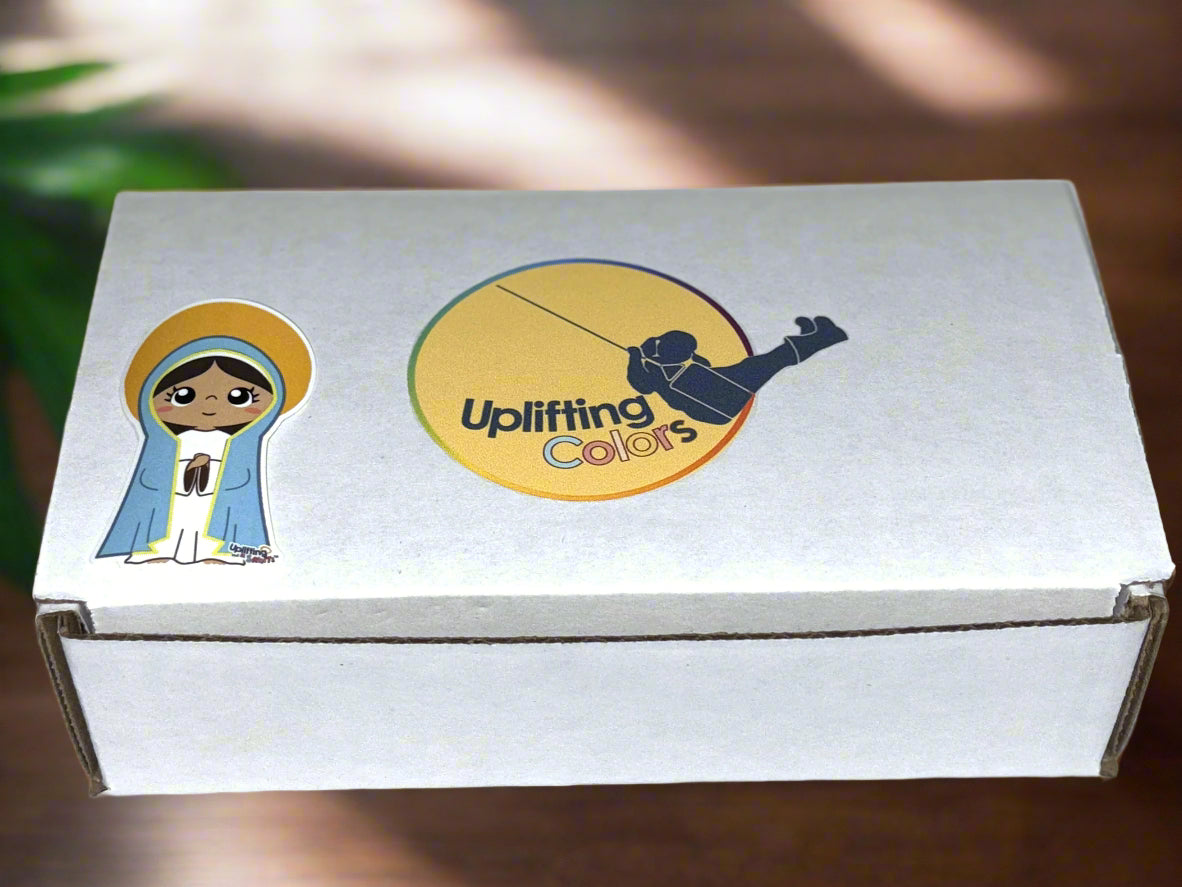 Personalized extra cute Gift Box: Virgin Mary or Jesus Collection for First Communion, Confirmation, or Baptism
