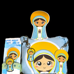 Personalized extra cute Gift Box: Virgin Mary or Jesus Collection for First Communion, Confirmation, or Baptism – Virgin Mary Collection