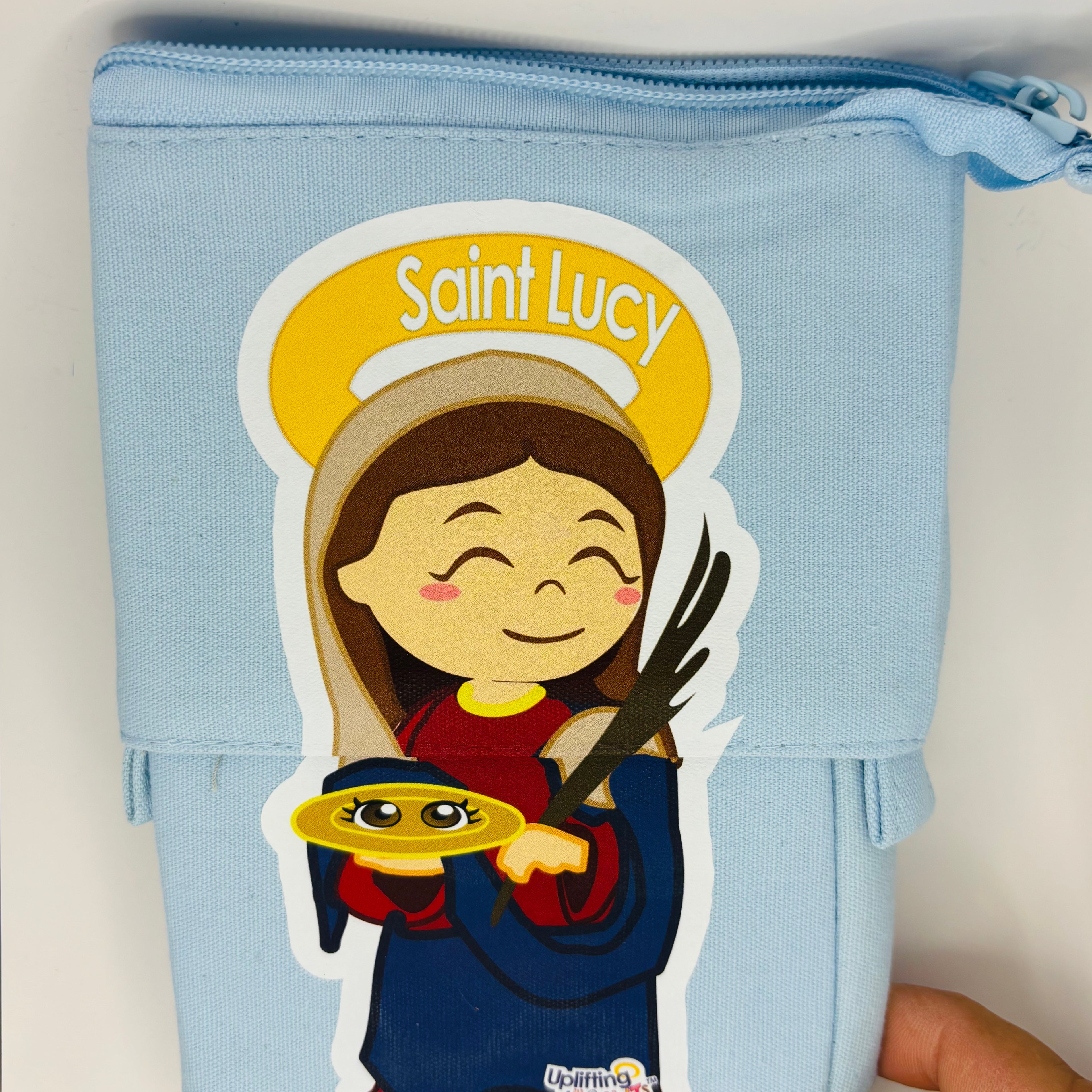 Telescopic Pencil bag canvas with Zipper, Uplifting Lil